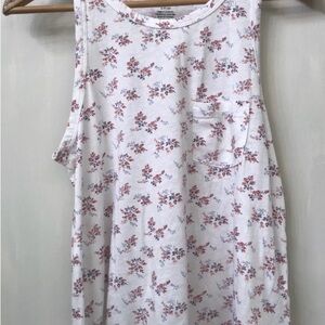American Eagle Outfitters White Floral Tank Top